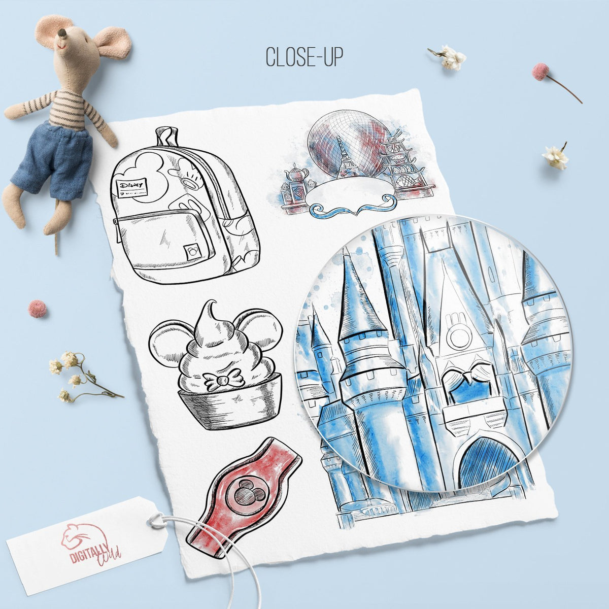 Disneyworld Digital Planner Stickers Bundle Happiest Things 