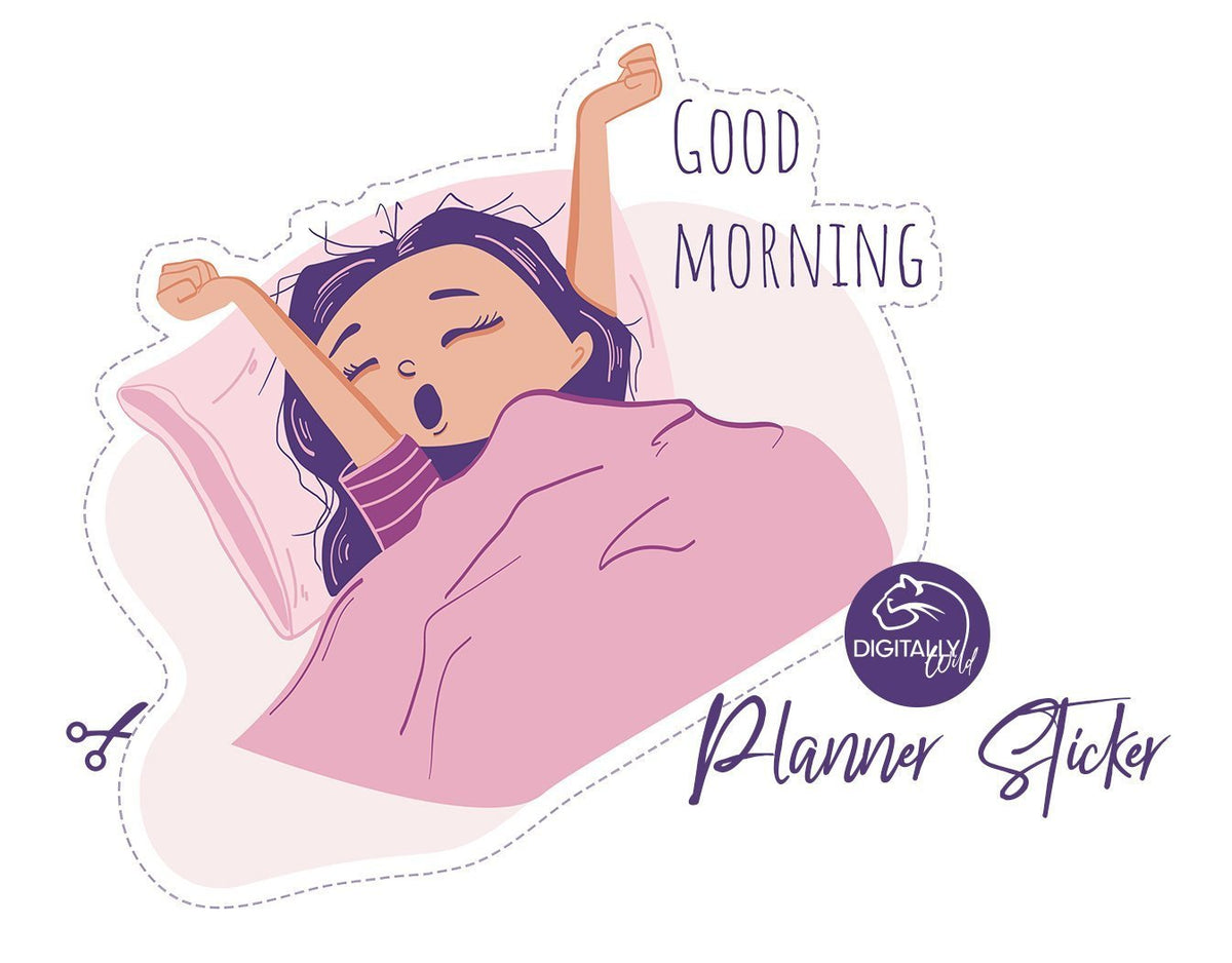 Wake Up Reusable Sticker Book - Dorky Planner Girls