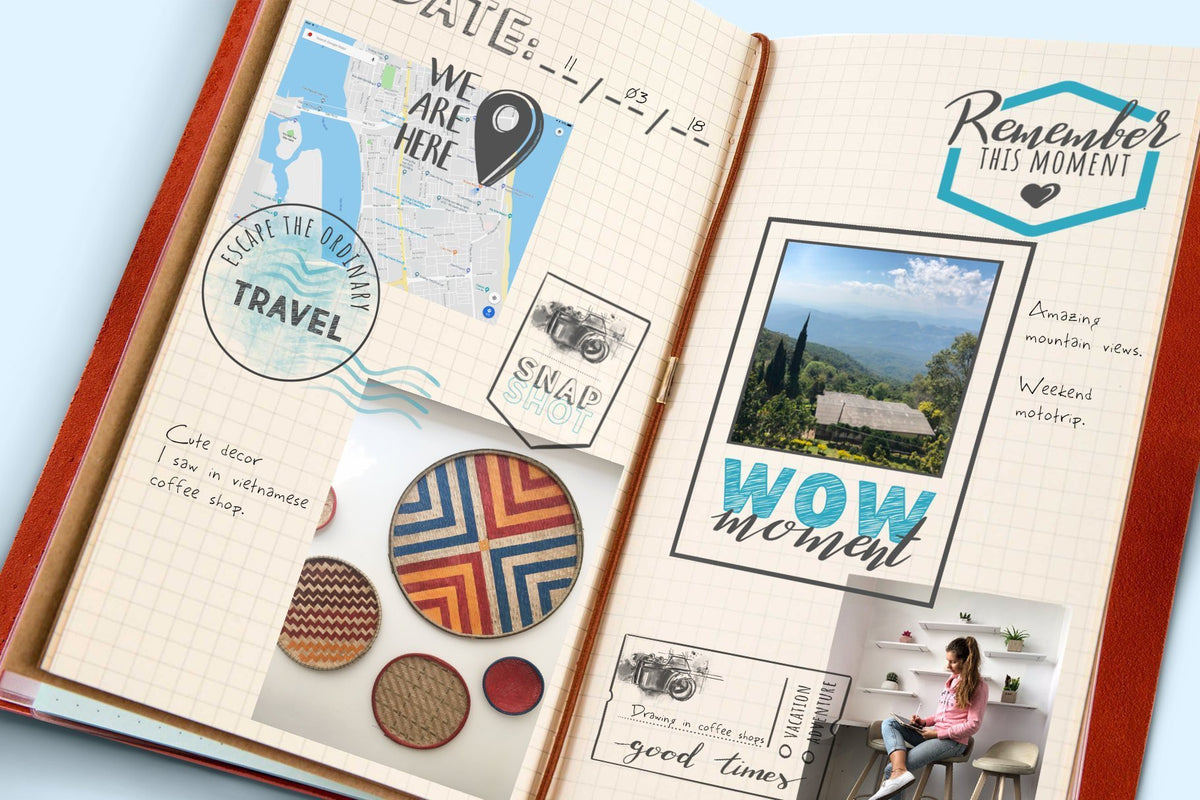 Photo stickers - Camera stickers for planner - Printable Travel