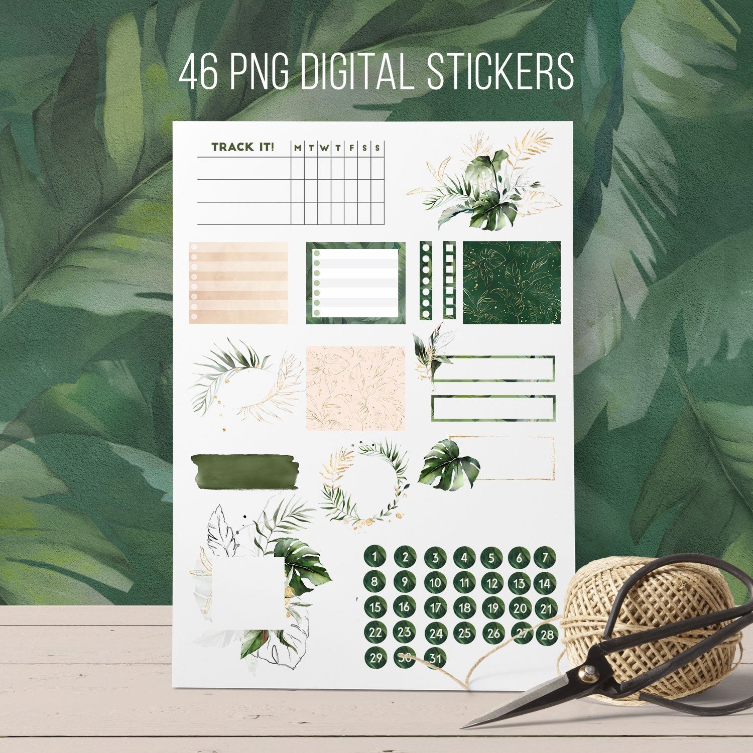 Digital Planner Stickers - Winter Collection 10 PNGs 